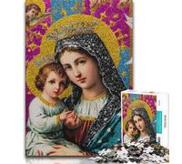 Puzzle 1000 pièces pour Adultes, Portrait de Marie la Mère, Aide Le Cerveau à exercer, Jouets addictifs pour cultiver la Patience, Collection d'artistes, Beaux-Arts 50x75cm