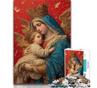 Puzzle 1000 pièces pour Adultes Portrait de Marie la Mère, Puzzle Adulte, Jeu Stimulant, idéal comme Cadeau pour Toute la Famille (Taille 75x50cm)