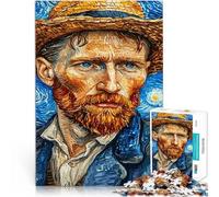 Puzzle 1000 pièces pour Adultes Portrait de Vincent Van Gogh Jouet éducatif intellectuel décompressant Bon Cadeau 38x26cm