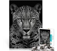 Puzzle 1000 pièces pour Adultes Portrait d'un léopard Séjour Anti-Stress pour Tuer Le Temps De Superbes Cadeaux et Jouets 50x70cm