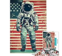 Puzzle 1000 pièces pour Adultes Poster Spatial rétro Puzzle Anti-Stress découpe de précision Offre idéale comme Cadeau pour Toute la Famille (Taille 75x50cm)