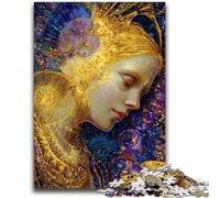 Puzzle 1000 pièces pour Adultes, pour Une Belle Fille dorée, Anti-Stress, pour Passer des Vacances à la Maison, avec Affiche et fiche de Questions-réponses Assorties, 50x75cm