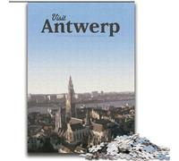 Puzzle 1000 pièces pour Adultes, pour Visiter Anvers, idéal comme Cadeau pour Toute la Famille, 75x100cm