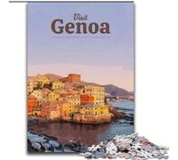 Puzzle 1000 pièces pour Adultes, pour Visiter Gênes, idéal pour Toute la Famille (26x38cm)