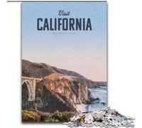 Puzzle 1000 pièces pour Adultes, pour Visiter la Californie, idéal comme Cadeau pour Toute la Famille (26x38cm)