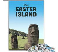 Puzzle 1000 pièces pour Adultes, pour Visiter l'île de Pâques, idéal comme Cadeau pour Toute la Famille (26x38cm)