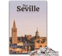 Puzzle 1000 pièces pour Adultes, pour Visiter Séville, Jouet éducatif et éducatif, idéal comme Cadeau pour Toute la Famille (Taille 38x26cm)