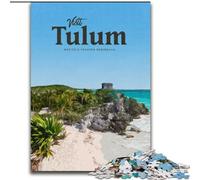 Puzzle 1000 pièces pour Adultes, pour Visiter Tulum, idéal pour Toute la Famille (26x38cm)