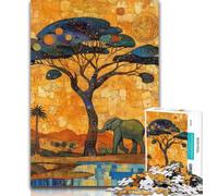 Puzzle 1000 pièces pour Adultes, prairies africaines, pour Adolescents, 1000 pièces, Jeu Familial, Anti-Stress, défi Difficile, Cadeaux du Père Noël Secret, 50x75cm