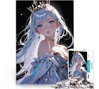 Puzzle 1000 pièces pour Adultes Princesse animée avec Couronne Jouet éducatif d'apprentissage Super Cadeau 38x26cm