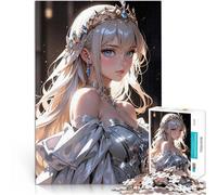 Puzzle 1000 pièces pour Adultes Princesse animée avec Couronne Jouets Jeux éducatifs Soulagement du Stress Super Cadeau 38x26cm