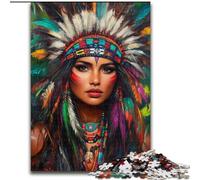 Puzzle 1000 pièces pour Adultes Princesse Indienne, activité à Domicile pour Les Vacances, Les Anniversaires et Les soirées de Jeux en Famille 50x75cm