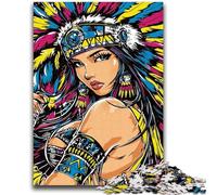 Puzzle 1000 pièces pour Adultes Princesse Indienne Difficile Cadeaux pour Les Amis et la Famille Convient pour Et 14 50x75cm