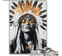 Puzzle 1000 pièces pour Adultes, Princesse Indienne dorée, Jeu de réflexion pour Adolescents, pour Une soirée de Jeux en Famille 50x75cm