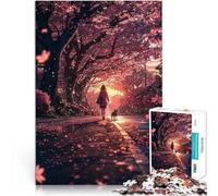 Puzzle 1000 pièces pour Adultes Promenade d'une Fille d'anime Japonaise Jeux Amusants Renforcer l'amour Entre Les Couples 38x26cm