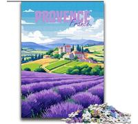 Puzzle 1000 pièces pour Adultes, Provence, France, Lavande, Jeu Stimulant, Jouets, Cadeaux pour Toute la Famille, à partir de 14 Ans (38x52cm), 1000 pièces