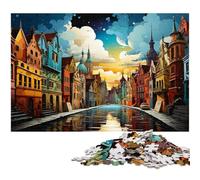 Puzzle 1000 pièces pour Adultes psychédéliques colorés de Bryggen Jeu intellectuel Stimulant et Jeu Familial 1000 pièces (38 x 26 cm)