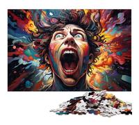 Puzzle 1000 pièces pour Adultes Psychédélisme coloré d'hommes psychédéliques Puzzle Jeu Pratique Idéal pour Les Adolescents de 14 Ans et Plus 1000 pièces (75 x 50 cm)