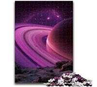Puzzle 1000 pièces pour Adultes Purple Galaxy Staycation Kill Time avec pièces entièrement emboîtables de Formes aléatoires 26x38cm