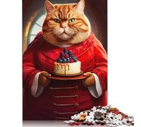 Puzzle 1000 pièces pour Adultes Puzzle 1000 pièces Fat Cat Cake Boss pour Adultes Jeu Difficile et Stimulant 1000 pièces (75 x 50 cm)