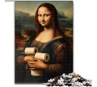 Puzzle 1000 pièces pour Adultes, Puzzle Abstrait Mona Lisa en Bois, Casse-tête Stimulant pour Adolescents, Divertissement en Famille, décoration d'intérieur à Faire soi-même, Taille 50x75cm