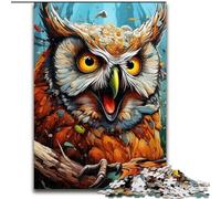 Puzzle 1000 pièces pour Adultes, Puzzle Animalier Hibou, Casse-tête éducatif, décoration Artistique pour la Maison et Le Bureau, 14 Ans et Plus (Taille : 26x38cm)