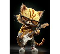 Puzzle 1000 Pièces pour Adultes, Puzzle Animaux-Cartoon Rock Cat, Puzzles Classiques, Jeu de Puzzles pour Toute la Famille, Activité Familiale Parfaite, Décoration de la Maison (B1, 500 PCS)