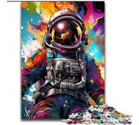 Puzzle 1000 pièces pour Adultes Puzzle Astronautes colorés en Carton pour Les Parents, Les Amoureux et Les Amis(à partir de 14 Ans) 1000 pièces(26x38cm)