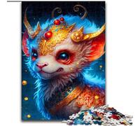 Puzzle 1000 pièces pour Adultes Puzzle bébé Dragon Mignon en Carton, Cadeau Parfait pour Les Anniversaires, Noël, Halloween, Thanksgiving, Pâques 1000 pièces(26x38cm)