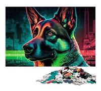 Puzzle 1000 pièces pour Adultes, Puzzle Berger Allemand pour Adultes, Jeu de réflexion pour Adolescents, Cadeau de Vacances idéal 50x75cm / 19,68x29,52 Pouces