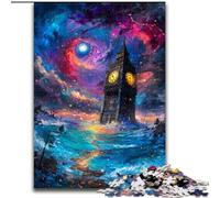 Puzzle 1000 pièces pour Adultes, Puzzle Big Ben mystérieux de Londres pour la décoration intérieure, pour Noël et Le Nouvel an pour Les Adolescents Taille 50x75cm