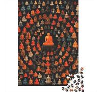 Puzzle 1000 pièces pour adultes, puzzle bouddhiste, puzzle en bois pour adultes, jouets de divertissement familial, 1000 pièces (75 x 50 cm)