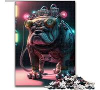 Puzzle 1000 pièces pour Adultes, Puzzle Bouledogue en Bois, idéal pour la décoration de la Maison et du Bureau, Cadeau d'anniversaire idéal(1000 pièces, 50x75cm)