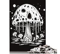 Puzzle 1000 pièces pour Adultes, Puzzle carré en Bois, Motif Champignon empoisonné, décoration d'intérieur, Cadeaux de Vacances, 1000 pièces (75 x 50 cm)
