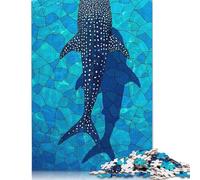 Puzzle 1000 pièces pour Adultes, Puzzle carré Requin-Baleine, pour Adultes et Adolescents, Puzzles en Bois, décoration d'intérieur, 1000 pièces (75 x 50 cm)