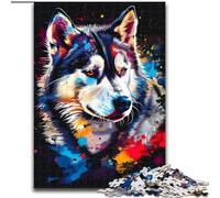 Puzzle 1000 pièces pour Adultes, Puzzle Carton Husky, Taille 38x26cm, idéal pour Une soirée de Jeux en Famille, décoration à Faire soi-même
