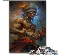 Puzzle 1000 pièces pour Adultes, Puzzle chaman amérindien en Bois, pour Adolescents et Ados, idéal comme Cadeau d'anniversaire ou de Vacances(50x75cm)