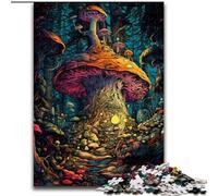 Puzzle 1000 pièces pour Adultes, Puzzle Champignons Forest Kingdom, en Carton, pour Les Anniversaires, Les fêtes, Les décorations de fêtes spatiales, 1000 pièces(26x38cm)