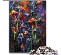 Puzzle 1000 pièces pour Adultes Puzzle Champignons psychédéliques Idéal pour Les Loisirs en Famille pour Les fêtes et Les Anniversaires (Taille 26x38cm)