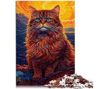 Puzzle 1000 pièces pour Adultes Puzzle Chat Abstrait décoration Murale 26x38cm Collection Artistes Beaux-Arts pour Les 14 Ans