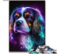 Puzzle 1000 pièces pour Adultes, Puzzle Chien King Charles Spaniel, en Carton, Casse-tête Stimulant pour Adolescents, soirée de Jeux en Famille Amusante, 1000 pièces(26x38cm)