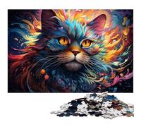 Puzzle 1000 pièces pour Adultes Puzzle coloré avec Dessin de Chat idéal comme Cadeau Anti Stress défi Difficile 1000 pièces (75 x 50 cm)