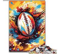 Puzzle 1000 pièces pour Adultes, Puzzle coloré de Rugby, 1000 pièces pour Adultes, Jeu interactif en Famille, pour Les 14 Ans et Plus (Taille 26x38cm)
