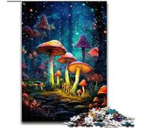 Puzzle 1000 pièces pour Adultes, Puzzle coloré en Bois représentant des Champignons, pour Les Anniversaires, Les fêtes et la décoration intérieure(1000 pièces, 50x75cm)