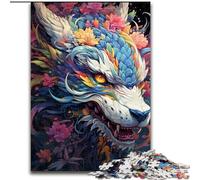 Puzzle 1000 pièces pour Adultes, Puzzle coloré en Carton représentant Un Dragon Volant, idéal pour Un Anniversaire, Noël ou Halloween, 1000 pièces(26x38cm)
