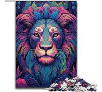 Puzzle 1000 pièces pour Adultes, Puzzle coloré en Carton représentant Un Lion, idéal pour Les Adolescents, idéal comme Cadeau de Noël(1000 pièces, 26x38cm)