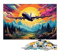 Puzzle 1000 pièces pour Adultes Puzzle coloré représentant Un Vieil Avion pour Adolescents de 14 Ans et Plus 1000 pièces (38 x 26 cm)