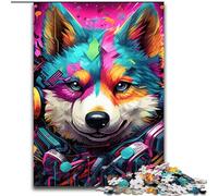 Puzzle 1000 pièces pour Adultes Puzzle Corgi Mutant en Bois, développe la Coordination œil-Main, idéal pour Les Cadeaux d'anniversaire 1000 pièces(50x75cm)