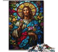 Puzzle 1000 pièces pour Adultes, Puzzle d'art de Jésus, Art de Bricolage Stimulant pour Les passionnés, Cadeau Parfait pour la détente (Taille 50x75cm)