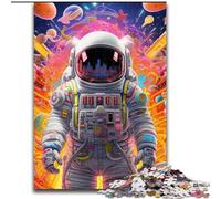 Puzzle 1000 pièces pour Adultes, Puzzle d'astronautes colorés en Bois, pour Les Anniversaires, Les Vacances, Les décorations de fête Spatiale, 1000 pièces(50x75cm)